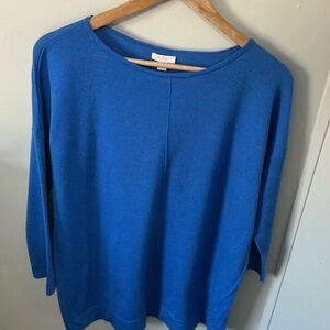 J. Jill Royal Blue Merino Wool Sweater size Large